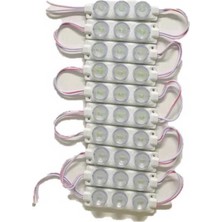Ekolmaks Parmak Lamba 3 Ledli Beyaz   12V  (10 Lu) Set