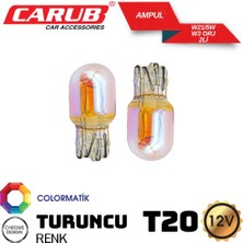 Ekolmaks Ampul Diadem  12V T20 W30  Krom Turuncu 2 Li
