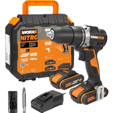 Worx WX102 20VOLT/2.0AH Li-Ion Çift Akülü Kömürsüz Profesyonel Şarjlı Matkap