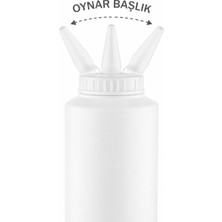 ZTF GLOBAL TRADE 3 Adet 180 Derece Dönebilen Oynar Başlıklı Fişek Uçlu Sosluk,yağlık,sos Şişesi,sos Kabı,ketçap Şişesi,mayonez Şişesi,hardal Şişesi,yağ Şişesi,sos Kabı,saklama Kabı