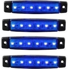 Ekolmaks Parmak Lamba 6 Ledli Mavi 24V  4 Lü Set