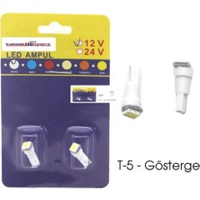 Ekolmaks Ampul Mini Dipsiz 12V Beyaz Gösterge Ledi