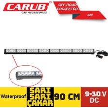 Ekolmaks Off Road Sis Projektör 90 cm Sarı-Sarı Çakarlı 9-30V Çakmaklı Fonksiyonlu