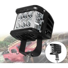 Ekolmaks Off Road Lamba Çakarlı Köseli-Kare 6 LED Kırmızı-Mavi 7*9 cm