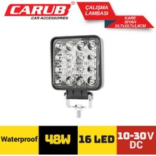 Ekolmaks Çalısma Lambası Kare 16 LED 48W 10-30V