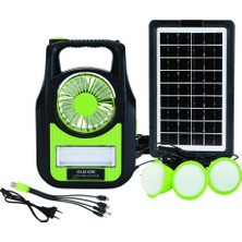 Magicool Gold Silver GS-909 Bluetooth Radyo USB Güneş Paneli Dahil Solar Enerjili 3 Ampullü Şarjlı Spot Fener