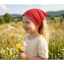 Eylülce Butik Kız Çocuk Bandana %100 Pamuk Yakmaz-Terletmez-Kaymaz Yazlık Bandana Fular (45*45 Cm)