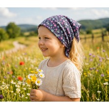 Eylülce Butik Kız Çocuk Bandana %100 Pamuk Yakmaz-Terletmez-Kaymaz Yazlık Bandana Fular (45*45 Cm)