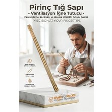 TKÇ Tkcls- Pirinç Tığ Sapı - Ventilasyon Iğne Tutucu Takı Hobş Hassas El Işçiliği Tutucu Apa