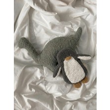Bohemoon Teddy Penguen Bebek Çocuk Uyku Arkadaşı Yumuşak Peluş Oyuncak Gri
