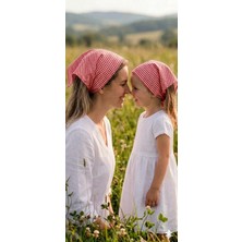 Eylülce Butik Anne Kız Kombin Saç Bandanası Takım Yazlık Ürün %100 Pamuklu Poplin Kumaş ( Anne Kız Ikili Fiyatıdır)