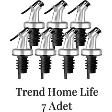 Trend Home Life 7 Adet Yağdanlık Başlığı Gümüş Renk Damlatmaz Başlık Yağlık, Sosluk, Içecek Başlığı