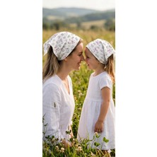 Eylülce Butik Anne Kız Kombin Saç Bandanası Takım Yazlık Ürün %100 Pamuklu Poplin Kumaş ( Anne Kız Ikili Fiyatıdır)
