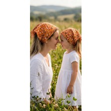 Eylülce Butik Anne Kız Kombin Saç Bandanası Takım Yazlık Ürün %100 Pamuklu Poplin Kumaş ( Anne Kız Ikili Fiyatıdır)