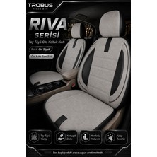 Trobus Toyota Corolla Sedan 2002+ Uyumlu Riva Serisi Tay Tüyü Bel Destekli Gri Siyah Premium Koltuk Kılıfı