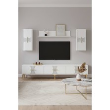 Yumedi Design TVR1832B - Merve Tv Ünitesi Takımı 180CM BEYAZ