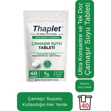 Thaplet Çamaşır Suyu Tableti 40 Adet Ultra Kullanışlı Konsantre Tablet
