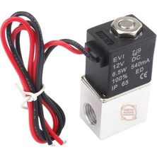 Meon Robotik Otomasyon 12V Solenoid  Valf- 2 Konumlu 2 Yönlü Pnömatik Valf Vana -2V025-08