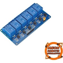 Meon Robotik Otomasyon 5V 6 Kanal Röle Kartı (Geliştirme Kartlarıyla Uyumludur)
