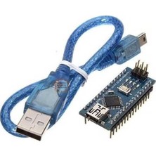 Meon Robotik Otomasyon Arduino Nano Klon USB Chip CH340 Küçük Boyutlu Mikrodenetleyici Kartı