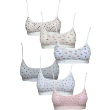 Dyzstar Pedli Ip Askılı Yarım Atlet Desenli Büstiyer 6 Lı Set 2