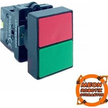 Meon Robotik Otomasyon LAY5-EL8325 22MM Ikiz Buton Yeşil Kırmızı