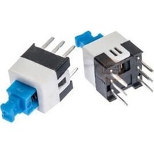 Meon Robotik Otomasyon 6 Pinli Yaylı Kalıcı Push Buton 7X7MM