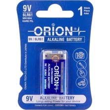 Meon Robotik Otomasyon Orion 9V Alkalin Kare Pil 6LR61