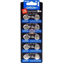Meon Robotik Otomasyon Orion AG13 LR44 A76 LR1154 1.5V Alkalin Pil 10'lu Paket-Düğme Pil