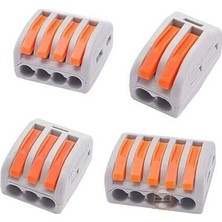 Meon Robotik Otomasyon PCT-214 Hızlı Bağlantı Klemensi 4 Pin-Mandallı Vidasız Buat Terminali 32A