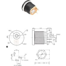 Meon Robotik Otomasyon Yuvarlak Dc Jak-Jack Somunlu Şase 2.5mm IC-258-ADAPTÖR Fişi