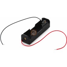 Meon Robotik Otomasyon 18650 Pil Yuvası Abs Tekli Pil Yatağı Kablolu 3.7V Li-Ion Pil Tutucu