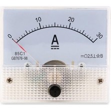 Meon Robotik Otomasyon Dc 30A Analog Ampermetre Paneli 0-30A Akım Ölçer 85C1