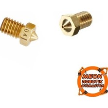Meon Robotik Otomasyon Mk8 3D Yazıcı Extruder Nozzle 0.4 mm Creality Ender Uyumlu 1,75MM Filament
