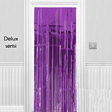 Go İthalat Işıltılı Duvar ve Kapı Perdesi Mor Renk 90X200 cm (5615)