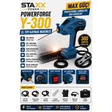 Staxx Power El Tipi Tabanca Kaynak Makinesi 300A Kompakt Tasarım Dijital Akım Ayarlı Kaynak Cihazı + 10 Elektrot