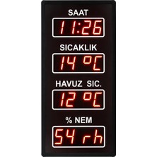 Teknomerkez Dijital Havuz Sıcaklık Klor Ph Göstergesi(Display Boyu 76MM)