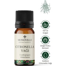 Monoville Citronella Uçucu Yağı 10 ml Saf ve Doğal (Citronella Essential Oil)