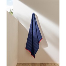 Madame Coco Mathis %100 Pamuk Plaj Havlusu - Lacivert - 70X150 cm