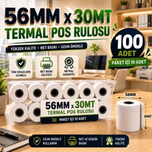 Miray Rulo Yazar Kasa Pos Rulosu Termal 56MMX30 mt Termal Pos Rulosu 100 Adet