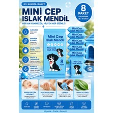 Anı Ofis Kırtasiye Mini Cep Islak Mendil 8'li Paket – Alkolsüz, Paraben İçermez, Çocuk ve Bebekler İçin Pratik Cep Boy Mendil Pembe Mavi̇
