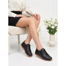 Nesil Shoes Spil Rc1 Siyah Hakiki Deri Kadın Ayakkabı
