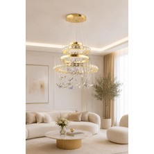 Taşcan Aydınlatma Elvira Kelebek Gold Sarkıt LED Avize Modern Luxury Salon Yatak Odası Avize