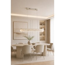 Taşcan Aydınlatma Florencia Krom Sarkıt LED Avize Modern Luxury Salon Yemek Masası Üzeri Avize