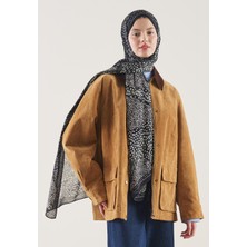 Fresh Scarfs Dot Elegance Desen Rami Şal Siyah