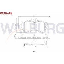 Fren Balatası Walburg WDB488 Sprinter 2006-2018 Crafter 2006-2018 Oem 0044206920