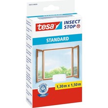 Bemy Ticaret Insect Stop Standart Pencere Sinekliği, Kesilebilir, Delmeden Sivrisinek Koruması, 1 x Beyaz Sineklik, 130 cm x 150 Cm, 5,6 M Uzunluk