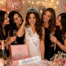 Bkmc Party Bride To Be Taç ve Kuşak Seti Bekarlığa Veda Partisi Gelin Aksesuarı