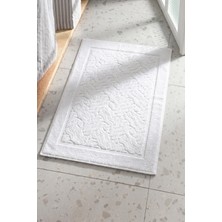 Ender Home 50X70 cm Jakarlı Dalga Desen Pamuklu Banyo Paspası
