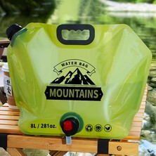 Ttt 8 Litre Katlanabilir Musluklu Su Kabı - Kamp ve Doğa - Taşıma Kulplu